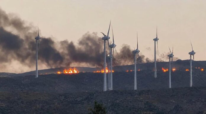 Φωτιά στη Σητεία: Σε εξέλιξη επιχείρηση στα Αχλάδια κοντά σε ανεμογεννήτριες